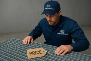 گریتینگ فلزی ساده و محکم در ابعاد استاندارد